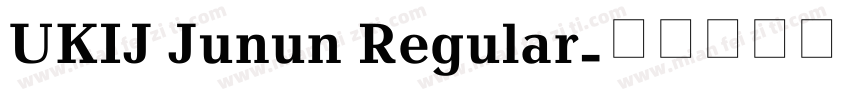 UKIJ Junun Regular字体转换